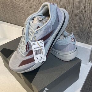 Adidas Adizero SL 2 Shoes in Light Gray and Burgundy Texas Aggies